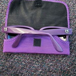 Emmanuelle Khanh vintage oversize violet sunglasses
